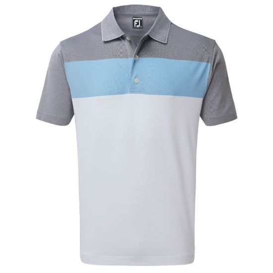 Picture of FootJoy Birdseye Jacquard ColourBlock Polo