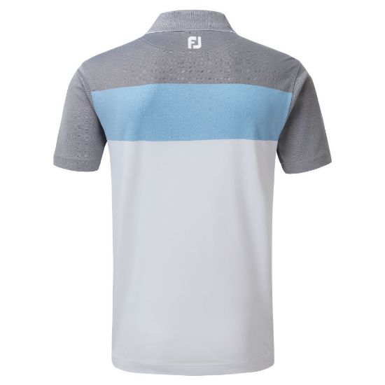 Picture of FootJoy Birdseye Jacquard ColourBlock Polo