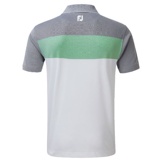 Picture of FootJoy Birdseye Jacquard ColourBlock Polo