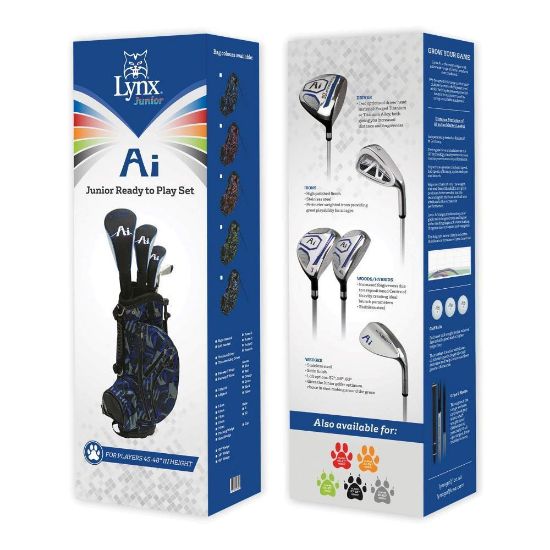 Picture of Lynx Ai Junior Golf Package Set Blue  - Child Height: 45"- 48"