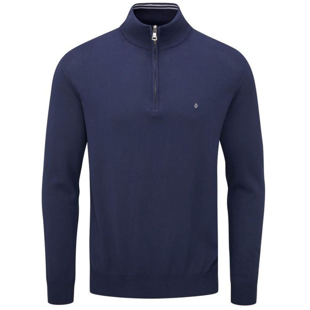 Oscar Jacobson Men's Waldorf Pin 1/2 Zip Golf Sweater