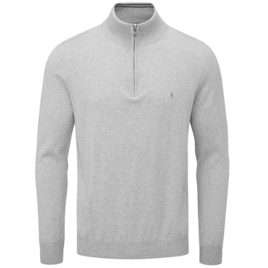 Picture of Oscar Jacobson Men's Waldorf Pin 1/2 Zip Golf Sweater