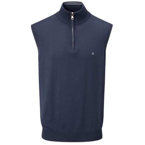 Picture of Oscar Jacobson Mens Bob Pin Knit  Sleeveless Sweater