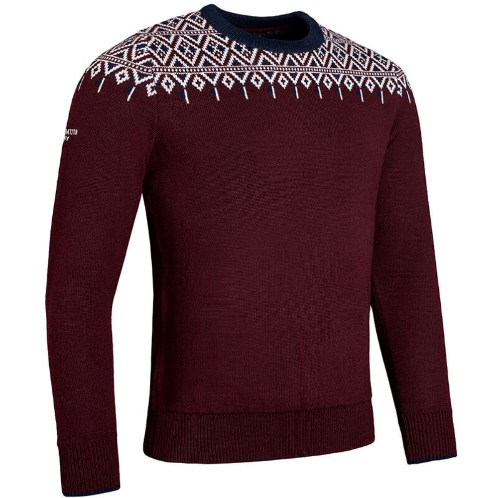 Glenmuir Men's  Fairisle Golf Flags Merion Blend Sweater