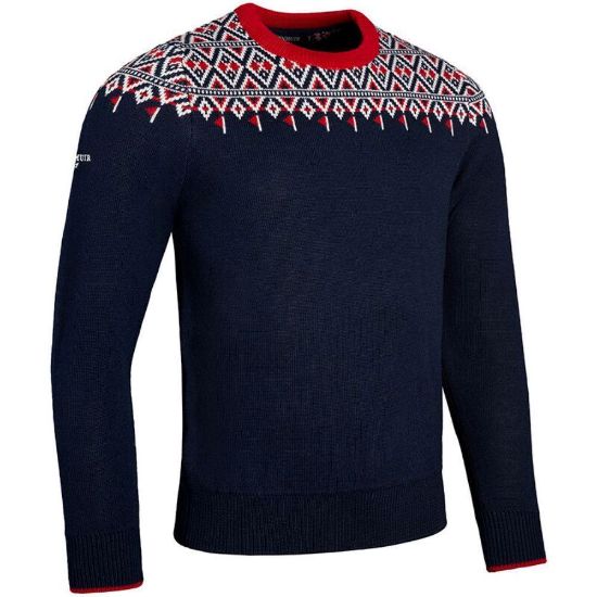 Picture of Glenmuir Men's  Fairisle Golf Flags Merion Blend Sweater