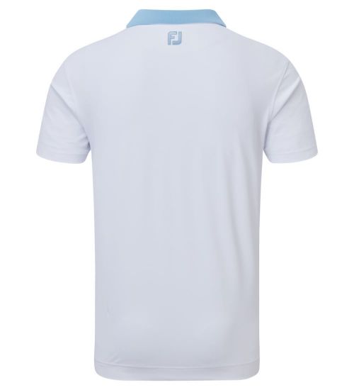Picture of FootJoy Men's Solid Stripe Placket Pique Golf Polo Shirt
