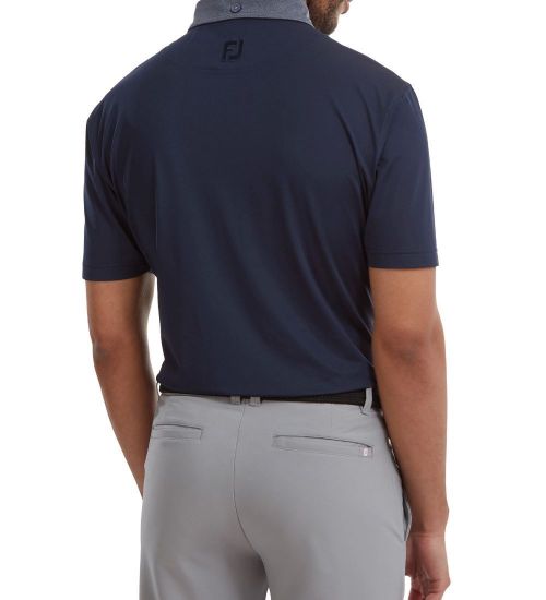 Picture of FootJoy Men's Tonal Trim Lisle Golf Polo Shirt