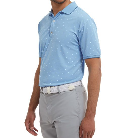 Picture of FootJoy Men's Pique Push Play Print Golf Polo Shirt