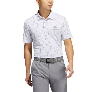 Picture of adidas Men's Primegreen Jacquard Lines Golf Polo Shirt