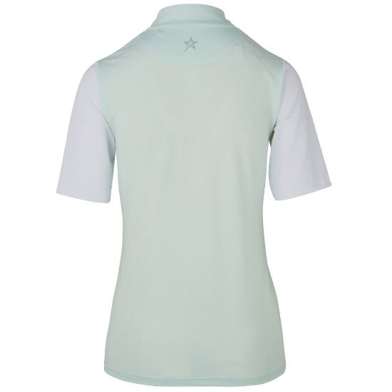Picture of Swing Out Sister Therese Block Cap Sleeve Golf Polo Shirt - Neon Mint
