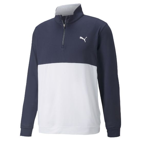 Picture of Puma Gamer Colorblock 1/4 Zip Golf Sweater