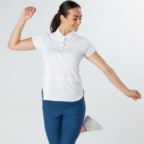 Picture of Swing Out Sister Amelie Cap Sleeve Golf Polo Shirt - White