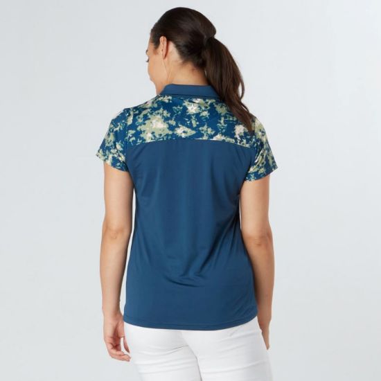 Picture of Swing Out Sister Bridgette Cap Sleeve Golf Polo Shirt - Atlantic Blue