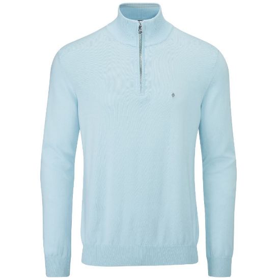 Picture of Oscar Jacobson Men's Waldorf Pin 1/2 Zip Golf Sweater