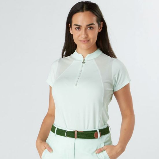 Picture of Swing Out Sister Simone Cap Sleeve Golf Polo Shirt - Neon Mint
