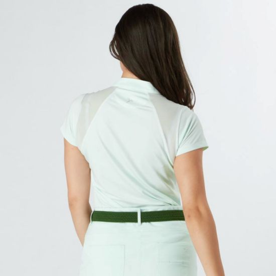 Picture of Swing Out Sister Simone Cap Sleeve Golf Polo Shirt - Neon Mint