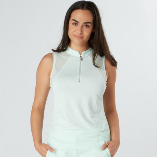 Picture of Swing Out Sister Simone Sleeveless Golf Polo Shirt - Neon Mint