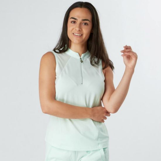 Picture of Swing Out Sister Simone Sleeveless Golf Polo Shirt - Neon Mint