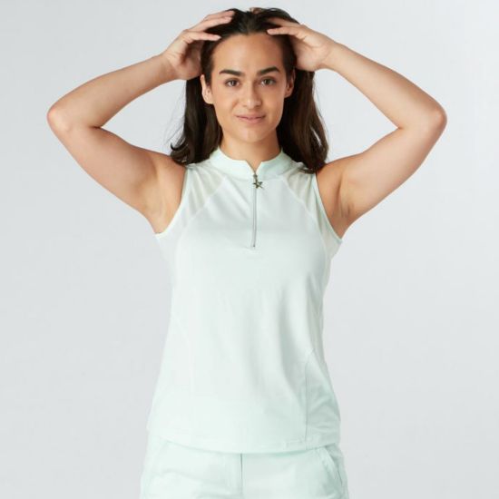 Picture of Swing Out Sister Simone Sleeveless Golf Polo Shirt - Neon Mint