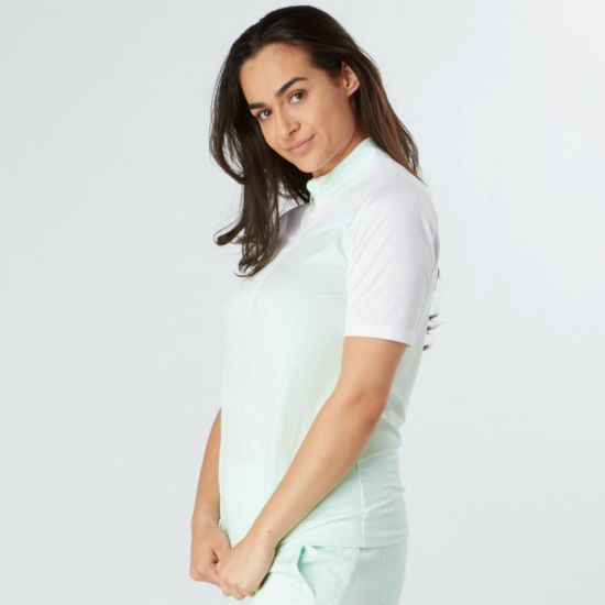 Picture of Swing Out Sister Therese Block Cap Sleeve Golf Polo Shirt - Neon Mint