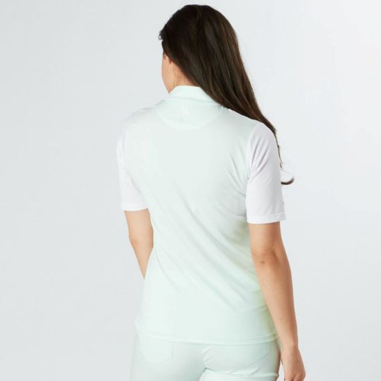 Picture of Swing Out Sister Therese Block Cap Sleeve Golf Polo Shirt - Neon Mint