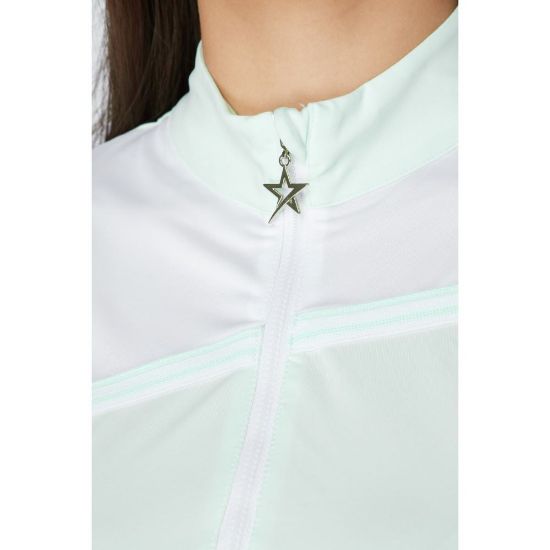 Picture of Swing Out Sister Therese Block Cap Sleeve Golf Polo Shirt - Neon Mint