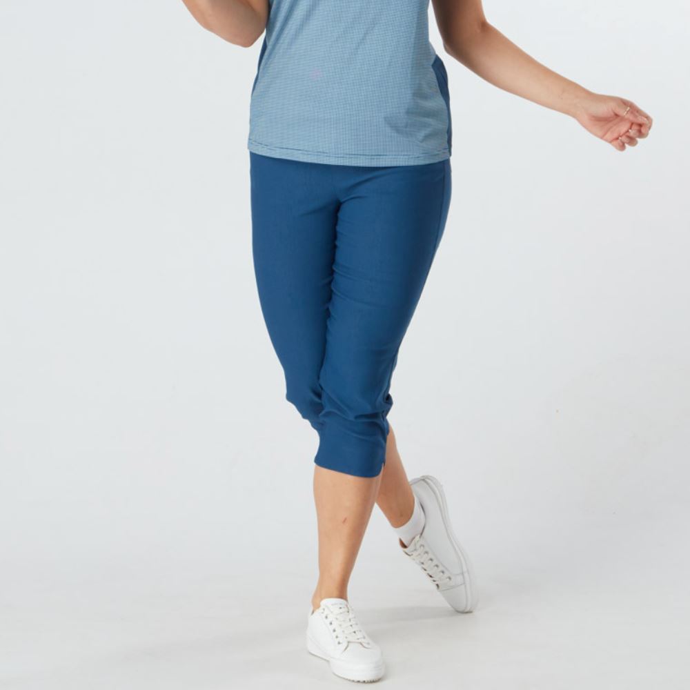 Swing Out Sister Estelle Pull On Golf Capri - Atlantic Blue