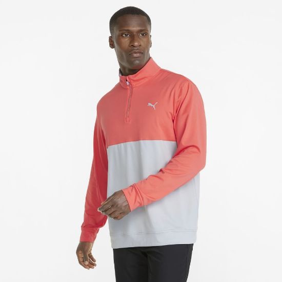 Picture of Puma Gamer Colorblock 1/4 Zip Golf Sweater