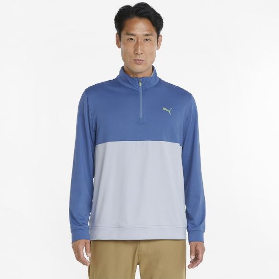 Picture of Puma Gamer Colorblock 1/4 Zip Golf Sweater