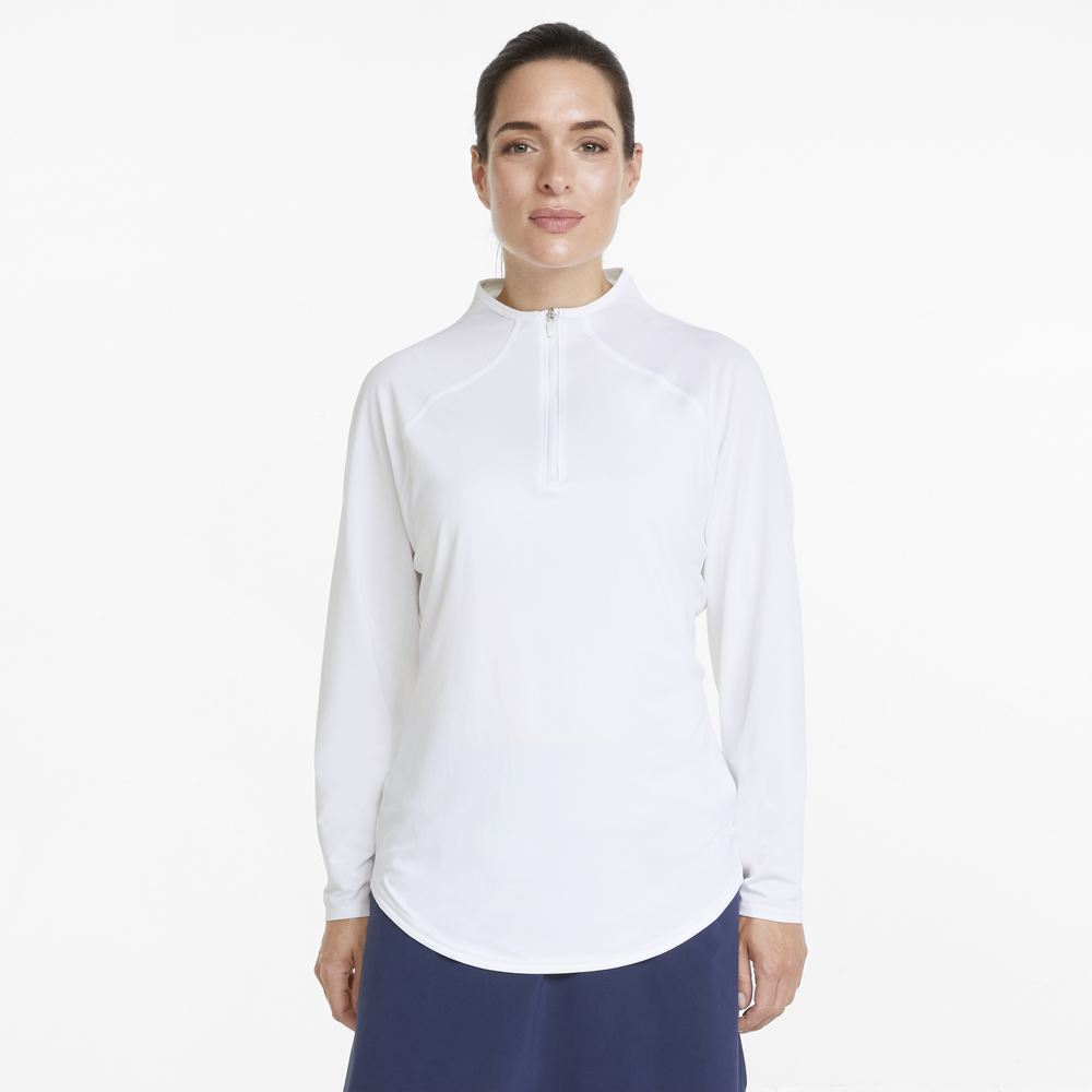 Puma Ladies Shine 1/4 Zip Golf Midlayer