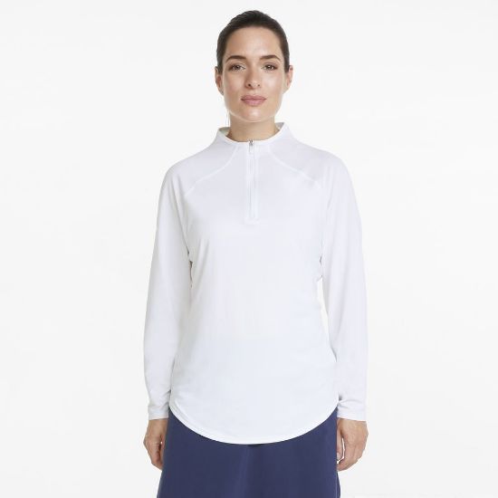 Picture of Puma Ladies Shine 1/4 Zip Golf Midlayer