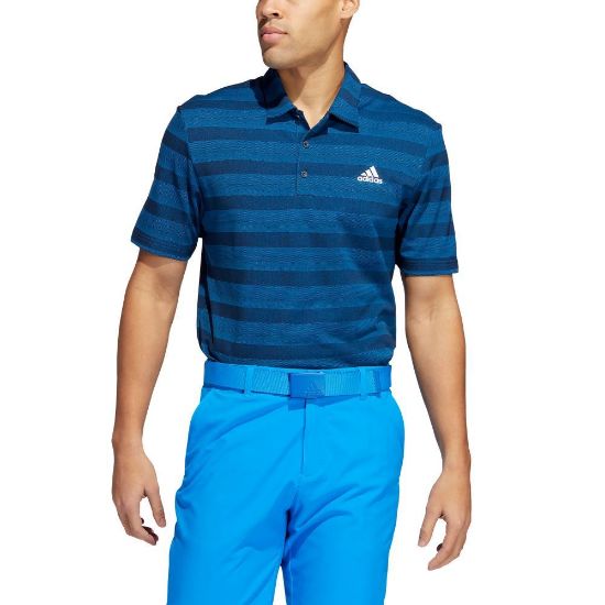 Picture of adidas Men's Primegreen 2 Colour Stripe Golf Polo Shirt