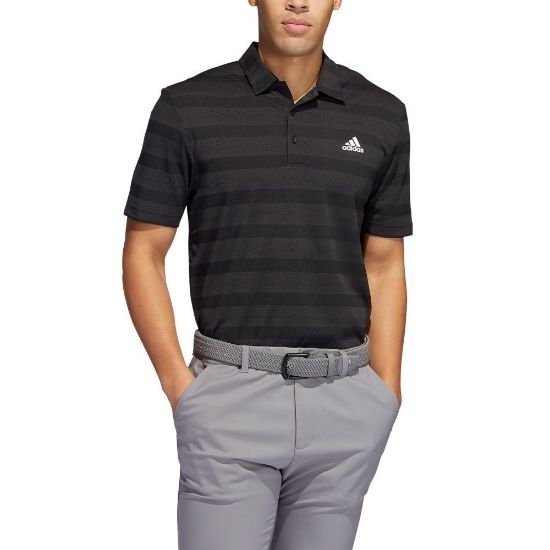 Picture of adidas Men's Primegreen 2 Colour Stripe Golf Polo Shirt