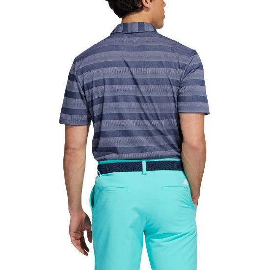 Picture of adidas Men's Primegreen 2 Colour Stripe Golf Polo Shirt