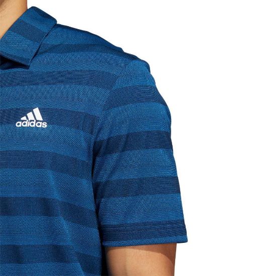 Picture of adidas Men's Primegreen 2 Colour Stripe Golf Polo Shirt