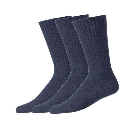 Picture of FootJoy Comfortsof Crew Golf Socks - 3 Pair Pack