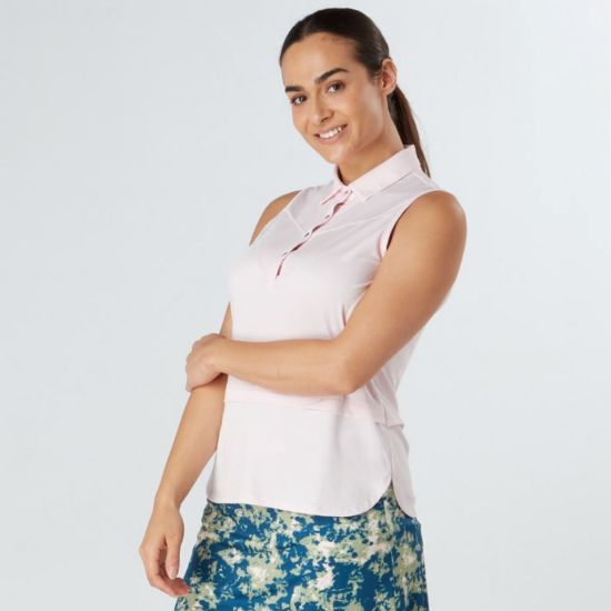 Picture of Swing Out Sister Amelie Sleeveless Golf Polo Shirt - Cherry Blossom