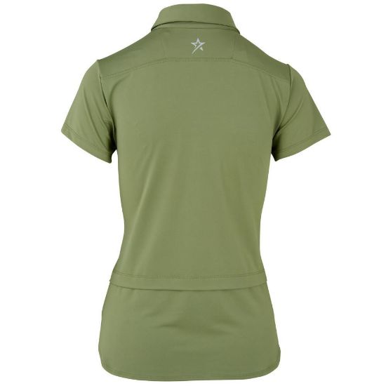 Picture of Swing Out Sister Amelie Cap Sleeve Golf Polo Shirt - Oli Green