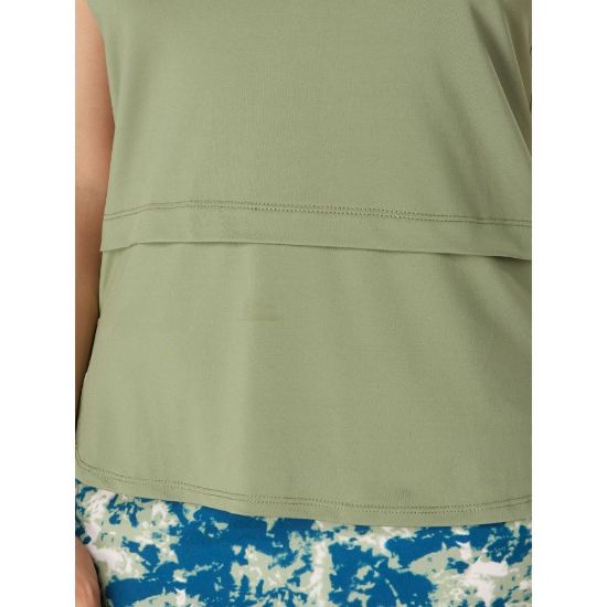 Picture of Swing Out Sister Amelie Cap Sleeve Golf Polo Shirt - Oli Green