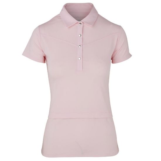 Picture of Swing Out Sister Amelie Cap Sleeve Golf Polo Shirt - Cherry Blossom