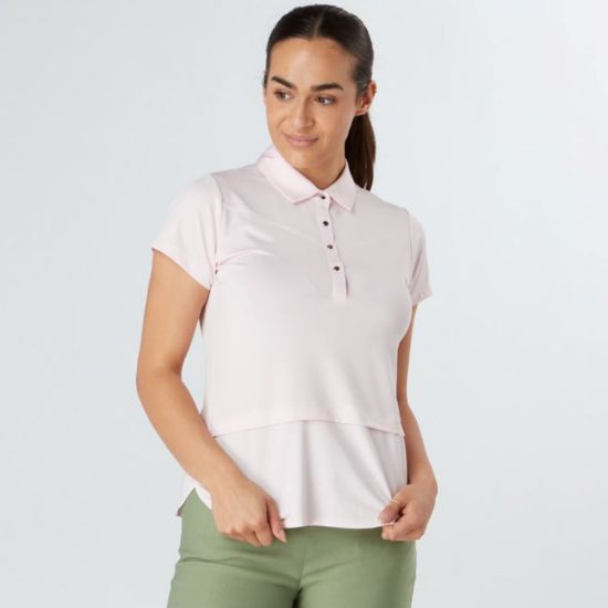 Picture of Swing Out Sister Amelie Cap Sleeve Golf Polo Shirt - Cherry Blossom