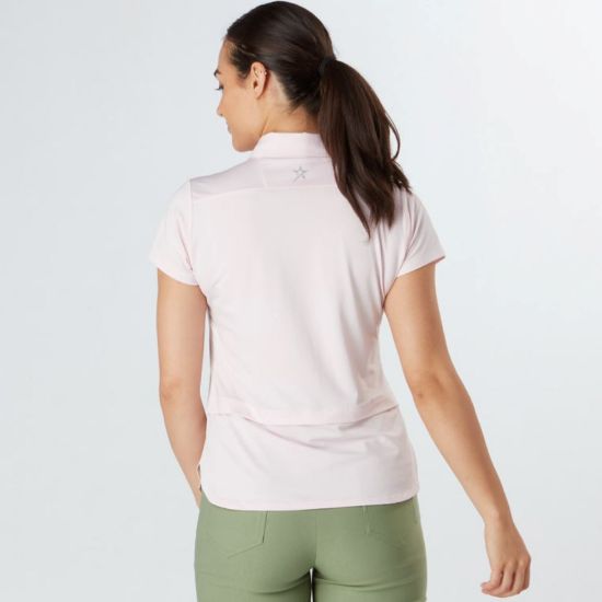 Picture of Swing Out Sister Amelie Cap Sleeve Golf Polo Shirt - Cherry Blossom