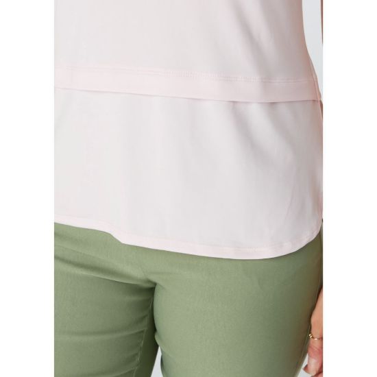 Picture of Swing Out Sister Amelie Cap Sleeve Golf Polo Shirt - Cherry Blossom