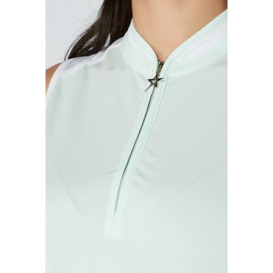 Picture of Swing Out Sister Esme Sleeveless Golf Polo Shirt - Mint/White