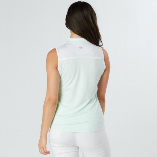 Picture of Swing Out Sister Esme Sleeveless Golf Polo Shirt - Mint/White