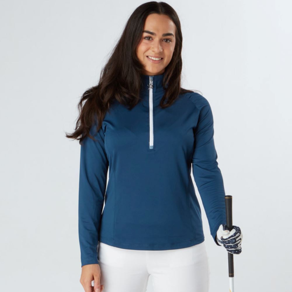 Swing Out Sister Celeste 1/4 Zip Golf Midlayer - Atlantic Blue