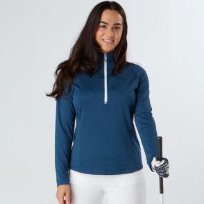 Picture of Swing Out Sister Celeste 1/4 Zip Golf Midlayer - Atlantic Blue