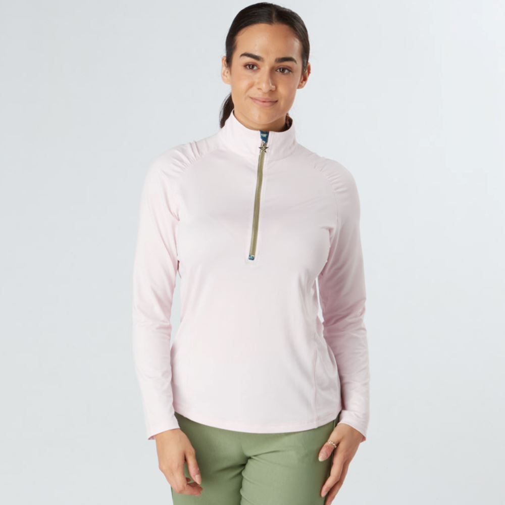 Swing Out Sister Celeste 1/4 Zip Golf Midlayer - Cherry Blossom