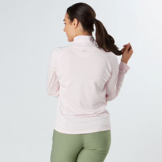 Picture of Swing Out Sister Celeste 1/4 Zip Golf Midlayer - Cherry Blossom