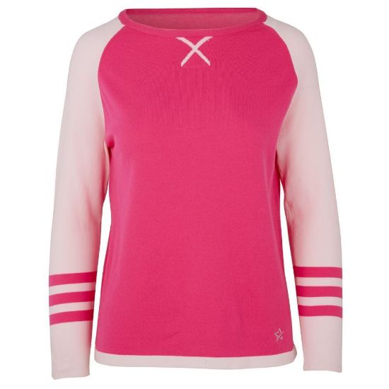 Picture of Swing Out Sister Isabella Golf Sweater - Pink Glo/Cherry Blossom